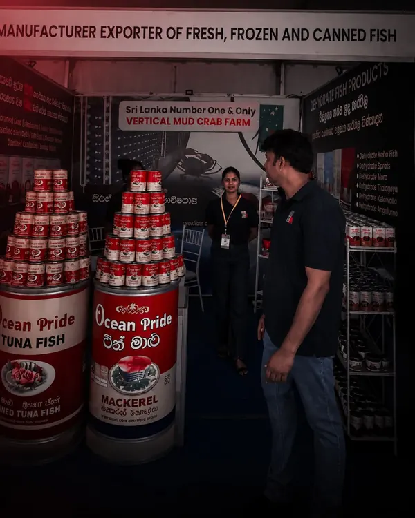 Brand ambassadors working a client stand at a trade exhibition